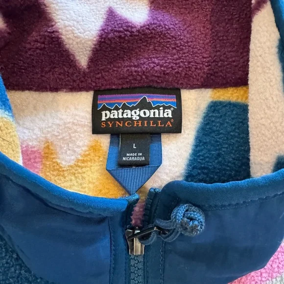 Patagonia Synchilla Full Zip Fleece Jacket in Frontera/Marble Ladies Large - Picture 4 of 6